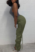 Load image into Gallery viewer, Stylish solid color non-stretch shirring pocket all-match pants
