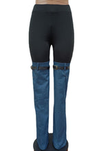 Load image into Gallery viewer, Casual slight stretch denim stitching high-waist pants