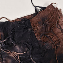 Load image into Gallery viewer, High street slight stretch tie dye high waist tassel grunge pants