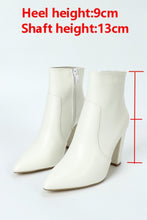 Load image into Gallery viewer, Winter new two colors side zip-up pointed stylish high-heel boots(new add colors,heel height:9cm,shaft height:13cm)