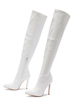 Load image into Gallery viewer, Winter new two colors pointed side zip-up high-upper over-knee stylish high-heel boots(heel height:11cm)