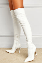 Load image into Gallery viewer, Winter new two colors pointed side zip-up high-upper over-knee stylish high-heel boots(heel height:11cm)