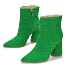 Load image into Gallery viewer, Winter new 4 colors side zip-up pointed stylish high-heel boots(heel height:7cm, shaft height:13cm)