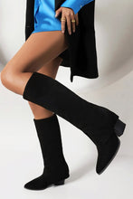 Load image into Gallery viewer, EUR40-EUR43 winter new 3 colors high-upper pointed stylish high-heel boots(heel height:7cm, shaft height:36cm)