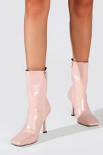 Load image into Gallery viewer, New 3 colors side zip-up square toe stylish high-heel boots