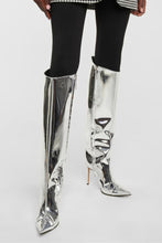 Load image into Gallery viewer, EUR34-EUR39 11 colors glossy pu leather zip-up side stylish high-heel boots