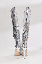 Load image into Gallery viewer, EUR34-EUR39 11 colors glossy pu leather zip-up side stylish high-heel boots