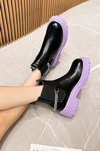 Load image into Gallery viewer, New 3 colors pu leather metal chain stylish martin boots