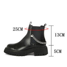 Load image into Gallery viewer, New 3 colors pu leather metal chain stylish martin boots