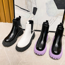 Load image into Gallery viewer, New 3 colors pu leather metal chain stylish martin boots