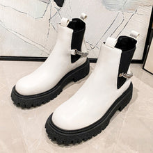 Load image into Gallery viewer, New 3 colors pu leather metal chain stylish martin boots