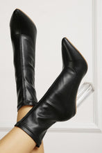 Load image into Gallery viewer, New pointed stretch leather high-heel medium tube stylish boots
