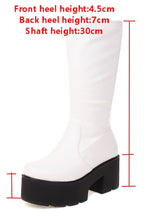 Load image into Gallery viewer, EUR35-EUR39 new two colors thick bottom high-upper stylish boots