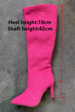 Load image into Gallery viewer, New 4 colors sherpa pointed high-upper stylish warm high-heel boots