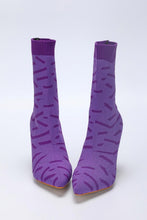 Load image into Gallery viewer, New 3 colors stripe stretch knitted pointed stylish high-heel boots