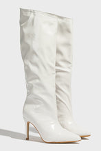 Load image into Gallery viewer, Three colors pointed patent leather stylish high-upper high-heel boots