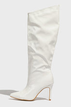 Load image into Gallery viewer, Three colors pointed patent leather stylish high-upper high-heel boots