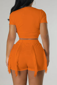 Glamybabes tassels shorts sets
