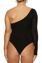 Load image into Gallery viewer, Sexy slight stretch simple solid color slim one shoulder bodysuit Exquisite