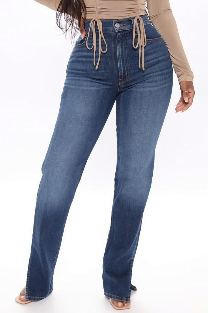 Glamybabes high-waist with pocket slight stretch casual jeans
