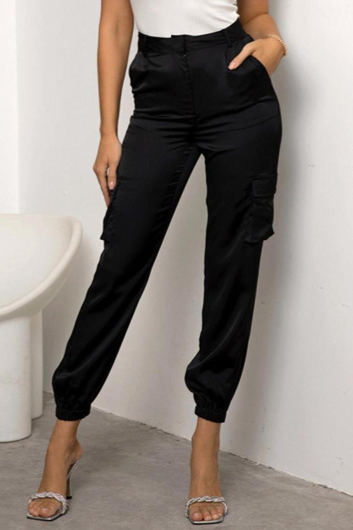 Casual slight stretch pocket cargo pants