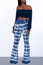 Load image into Gallery viewer, Casual high stretch 3 colors tie dye slim bell-bottoms