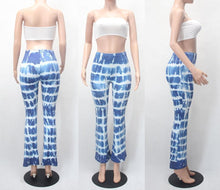 Load image into Gallery viewer, Casual high stretch 3 colors tie dye slim bell-bottoms