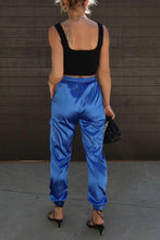 Load image into Gallery viewer, Stylish slight stretch solid color pocket high waist casual pants