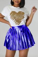 Load image into Gallery viewer, High street slight stretch 5 colors all-match pleated mini skirt