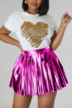 Load image into Gallery viewer, High street slight stretch 5 colors all-match pleated mini skirt