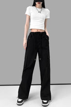 Load image into Gallery viewer, Casual non-stretch 6 colors high-waist drawstring cargo pants