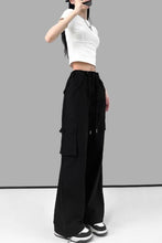 Load image into Gallery viewer, Casual non-stretch 6 colors high-waist drawstring cargo pants