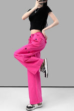 Load image into Gallery viewer, Casual non-stretch 6 colors high-waist drawstring cargo pants