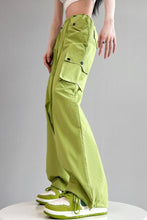 Load image into Gallery viewer, Casual non-stretch 6 colors high-waist drawstring cargo pants