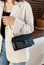 Load image into Gallery viewer, Stylish new glossy pu sequin decor lock buckle shoulder bag