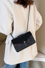 Load image into Gallery viewer, Stylish new glossy pu sequin decor lock buckle shoulder bag