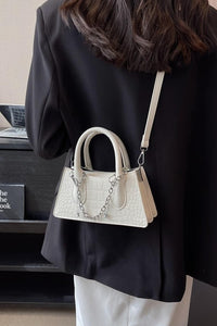 Stylish new 6 colors stone pattern pu magnetic button shoulder handbag