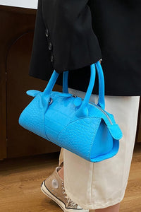 Stylish new 6 colors crocodile pattern pu zip-up crossbody handbag