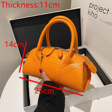 Load image into Gallery viewer, Stylish new 6 colors crocodile pattern pu zip-up crossbody handbag