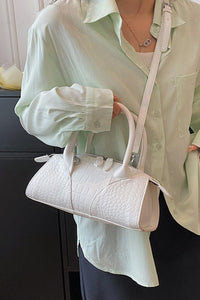 Stylish new 6 colors crocodile pattern pu zip-up crossbody handbag