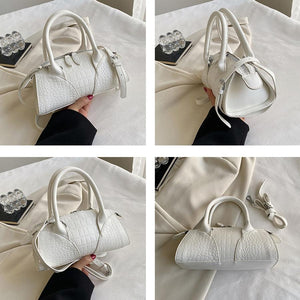 Stylish new 6 colors crocodile pattern pu zip-up crossbody handbag