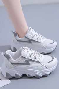 New two colors thick bottom breathable casual sneakers(heel height:5cm)