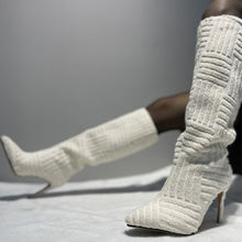 Load image into Gallery viewer, New 4 colors sherpa pointed high-upper stylish warm high-heel boots