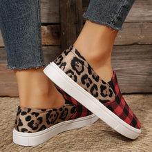 Load image into Gallery viewer, New 2 colors leopard &amp; plaid pattern canvas fabric stylish all-match shoes