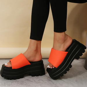Stylish 5 colors thick bottom high-heel sandals(heel height:8cm)