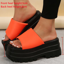 Load image into Gallery viewer, Stylish 5 colors thick bottom high-heel sandals(heel height:8cm)