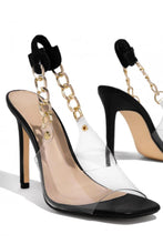 Load image into Gallery viewer, Sexy transparent metal chain high-heel sandals(heel height:11.5cm)