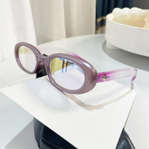 One pc stylish new 5 colors oval plastic frame uv protection sunglassess