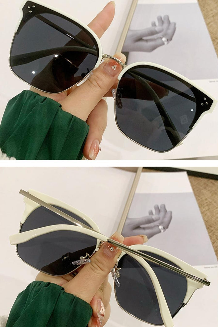 One pc stylish new 6 colors plastic half-frame uv protection sunglasses
